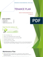 Maintenance Plan: Maintenenance Engineering (Me-403)