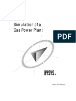 HYSYS Simulation of A Gas Power Plant