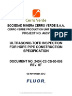 Procedimiento de Inspeccion Por Tofd en Tuberia de Hdpe