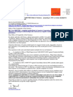 10-01-15 Samaan V Zernik (SC087400) Proposed Review Standard For Office of Controller of The Currency Review of Complaint Against Bank of Americas