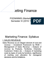 Marketing Finance