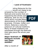 Malaysia Festivals