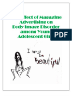 The Effect of Magazine Advertising On Body Image Disorder Among Young Adolescent Girls