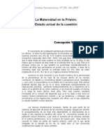 La Maternidad en Prisión. Yagüe, C. REP, 2005