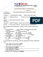 3rd Periodical Test Grade 1