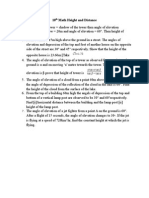 10th Math Height and Distance