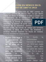 La Educación en México de 1867 A 1910