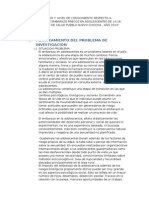 Factores de Riesgo y El Nivel de Conocimiento Sobre Complicaciones de Embarazo Precoz en Adolescentes de 14