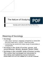 SC 1 The Nature of Studying Society