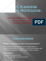 Concentration and Evaporation