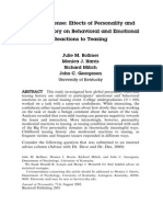 Taking Offense: Effects of Personality and Teasing History On Behavioral and Emotional Reactions To Teasing