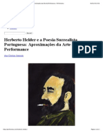 Herberto Helder e A Poesia Surrealista Portuguesa: Aproximações Da Arte Da Performance Performatus