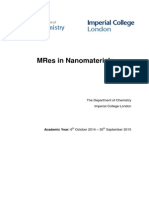 MRes Nanomaterials Course Booklet 2014 15