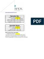 Sparta Spreader Bar Calculator