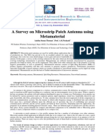 A Survey On Microstrip Patch Antenna Using Metamaterial