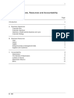 Chapter 1 - Business Objectives Resources and Accountability