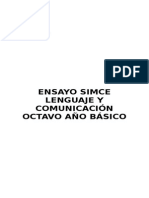 Ensayo SIMCE Lenguaje y Comunicación 8vo