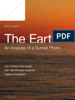 The Earth Is Not Flat: An Analysis of A Sunset Photo