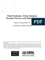 Fluid Mechanics, Water Hammer, Dynamic Stresses, and Piping Design