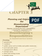 Planning and Organizing The Housekeeping Department