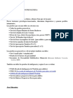 Áreas de Evaluación Psicológica