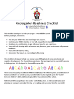 K Readiness Checklist