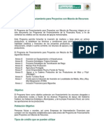 Programa de Financiamento para Proyectos Con Mezcla de Recursos