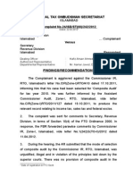 Federal Tax Ombudsman Secretariat: Complaint No.24/ISD/ST (08) /242/2012