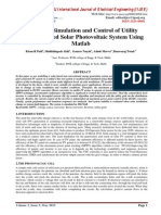 Modelling, Simulation and Control of Utility Grid Integrated Solar Photovoltaic System Using Matlab