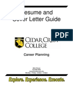 Resume and Cover Letter Guide: Career Planning