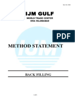 Method Statement For BACK FILLING Final