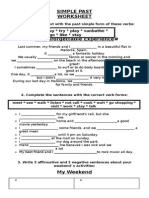 SIMPLE PAST Worksheet 7th