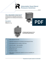 Sor Adjustable Dead Band Pressure Switch