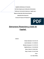 Estructura Financiera y Costo de Capital