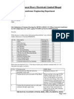 Bharat Heavy Electricals Limited Bhopal: Transformer Engineering Department