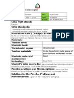 Teaching Practice Lesson Plan: Student Teacher: MCT: Date: Time: Grade Level: School