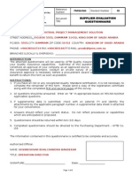 FM-QA-044 Rev 02 Supplier Evaluation Questionnaire