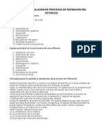 Análisis y Simulación de Procesos de Refinación Del Petróleo