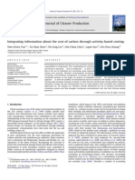 Integrating Information About The Cost of Carbon Through Activity Based Costing 2012 Journal of Cleaner Production