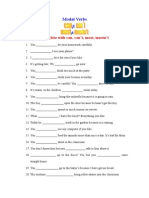 Modal Verbs: Complete With Can, Can't, Must, Mustn't