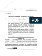 Work Motivation and Job Satisfaction As Predictors of Employee Organizational Commitment in Public Service Organizations