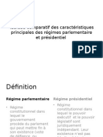 Tableau Comparatif Des Régimes Parlementaire