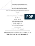 Johns Manville v. Knauf Insulation - IPR Petition