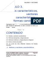 Valores Propios, Vectores Propios y Formas Canonicas