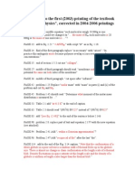 Correction To The First (2003) Printing of The Textbook "Polymer Physics", Corrected in 2004-2006 Printings