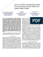 IRPT Based Control of A 50 KW Grid Interfaced Solar Photovoltaic Power Generating System With Power Quality Improvement