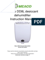 Meaco DD8L Dehumidifier Instruction Manual - January - 2013