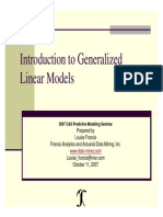 Introduction To Generalized Linear Models