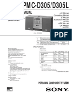 Combina Audio Sony-Pmc-D-305 - 305L PDF