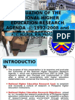 Evaluation of The National Higher Education Research AGENDA - I: 1997-2008 and Nhera-2 Responses